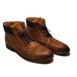 steve madden radon cap toe leather boot